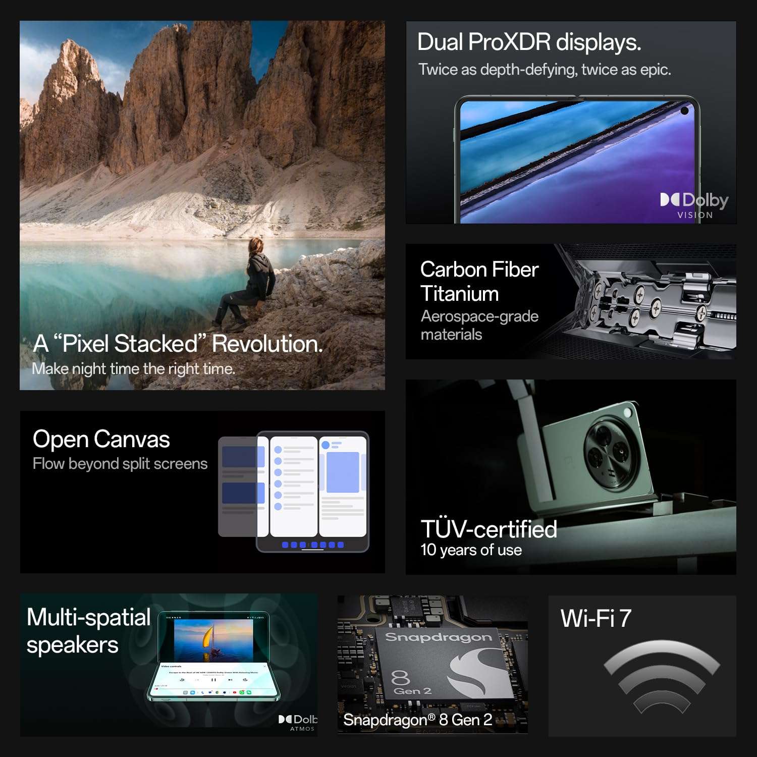 Oneplus Open Dual Sim 5G 512GB 16GB RAM Folding Phone - Voyager Black - Buy Max